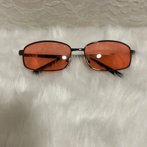 BP .58mm Rectangular Wire Sunglasses, Red.